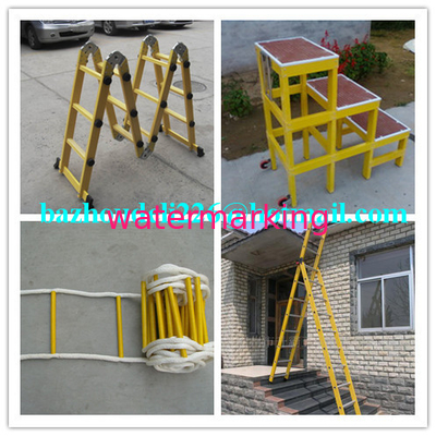 ladder&amp;amp ευθεία σκάλα, μονωμένες α-μορφή σκάλες σωλήνων FRP τετραγωνικές