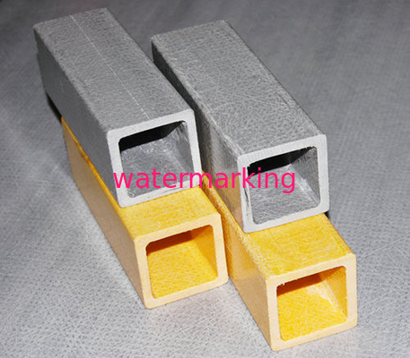 Pultrusion τετραγωνική σωλήνωση 100*100*8mm φίμπεργκλας σωλήνων γυαλιού FRP ινών