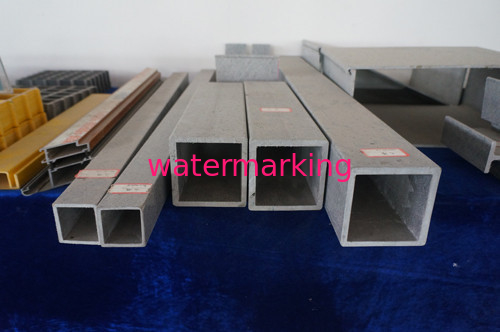 Pultrusion τετραγωνική σωλήνωση 100*100*8mm φίμπεργκλας σωλήνων γυαλιού GRP ινών